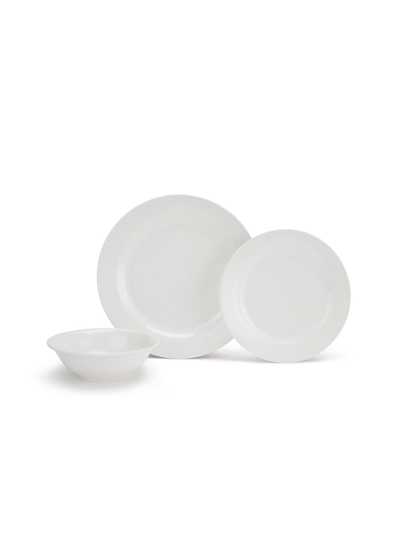  image of waterside-18-piece-white-round-melamine-dinner-set