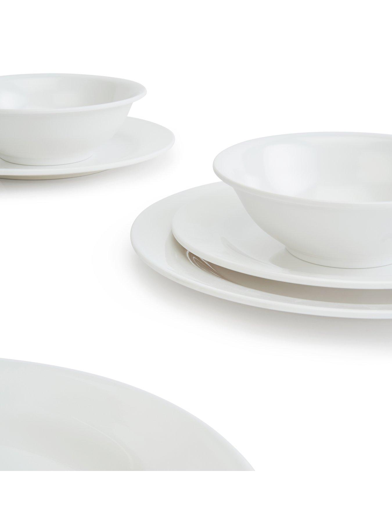  image of waterside-18-piece-white-round-melamine-dinner-set