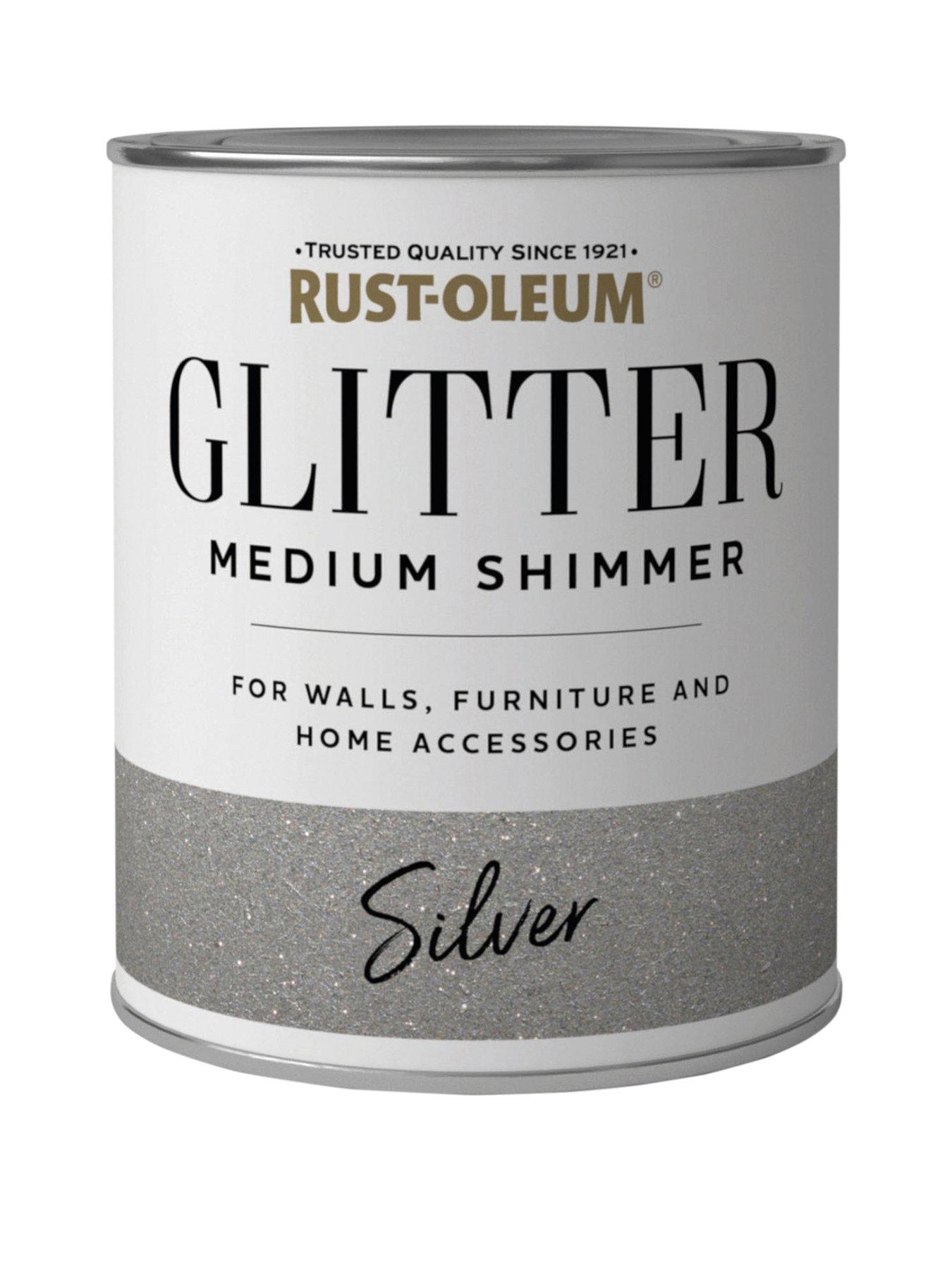 Image 1 of 3 of Rust-Oleum Glitter Medium Shimmer Paint &ndash; Silver 250ml