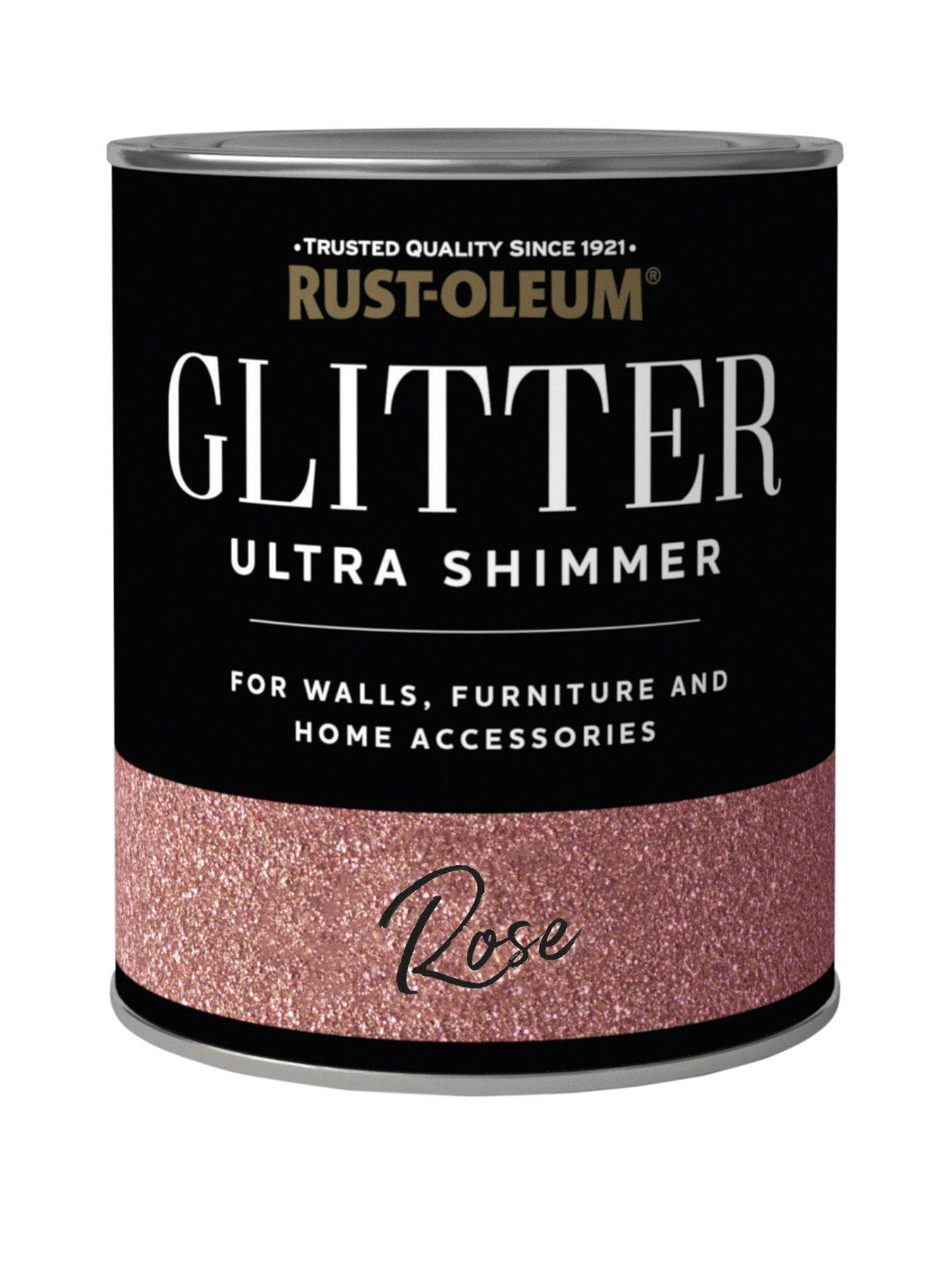 Image 1 of 4 of Rust-Oleum Glitter Ultra Shimmer Paint &ndash; Rose &ndash; 250 ml tin