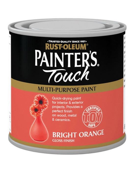front image of rust-oleum-painterrsquos-touch-toy-safe-gloss-multi-purpose-paint-ndash-bright-orange-250-ml