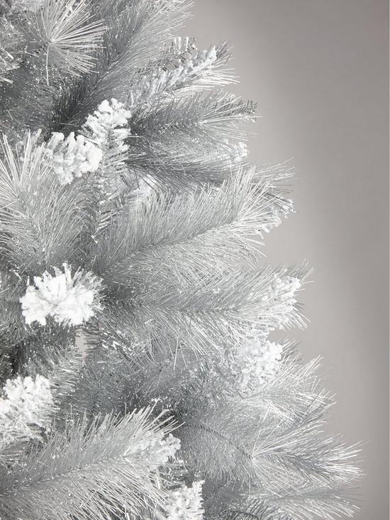 stillFront image of 8ft-silver-grey-sparkle-christmas-tree-with-frosted-tips