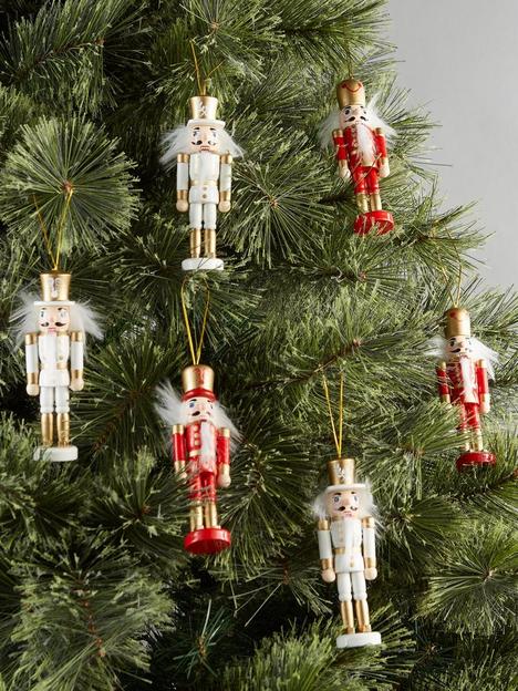 set-of-6-wooden-nutcracker-christmas-tree-ornaments