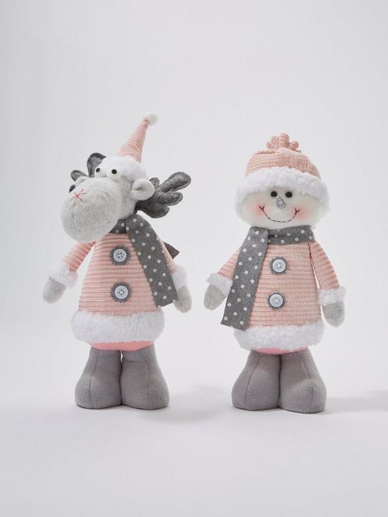stillFront image of plush-reindeer-and-snowman-room-decoration-set