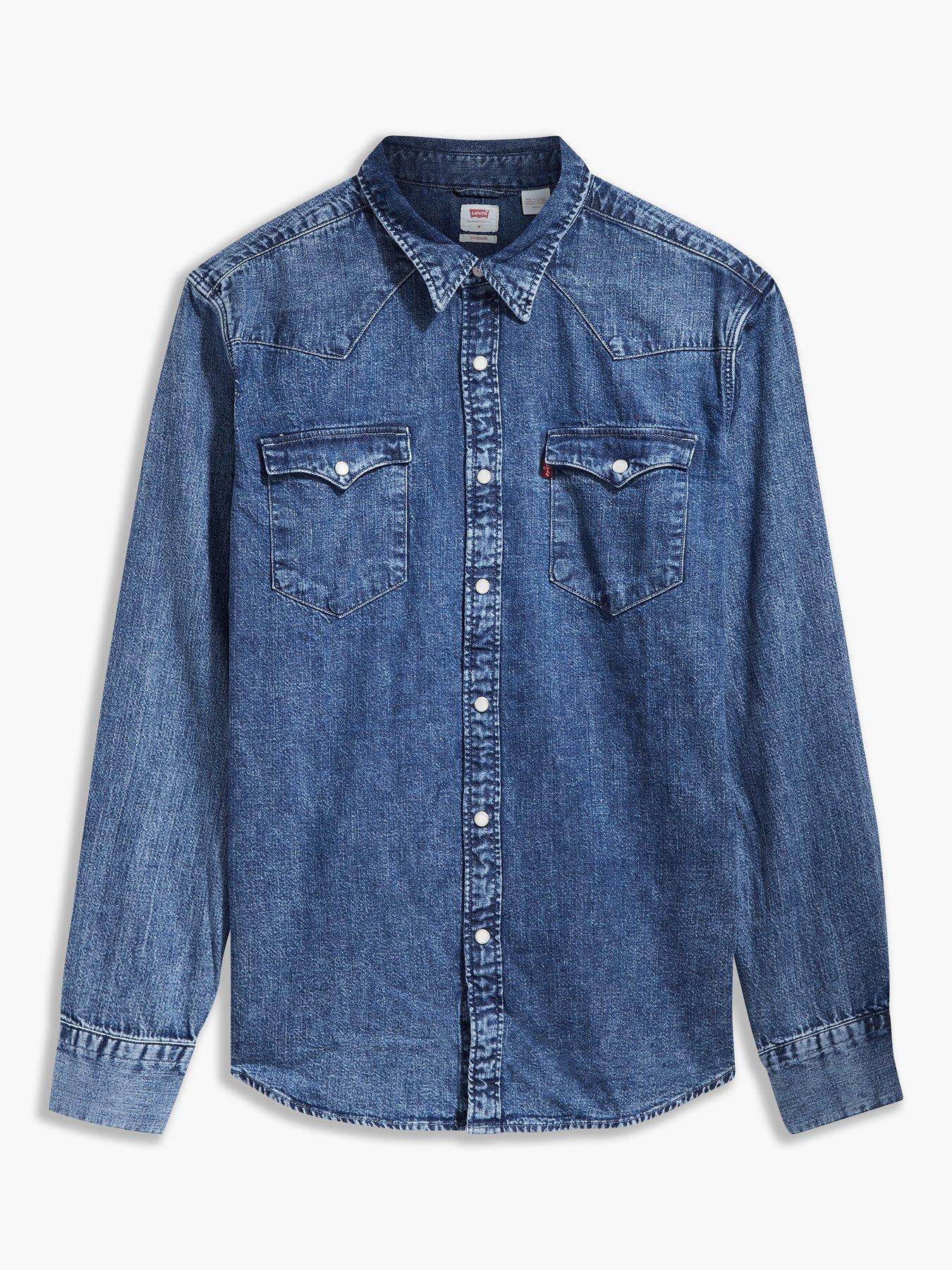 levi's barstow western denim shirt indigo