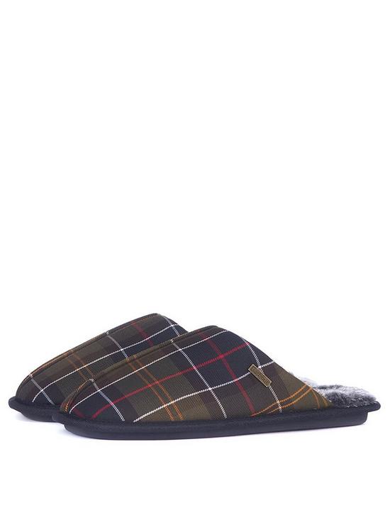 front image of barbour-young-slipper-tartan