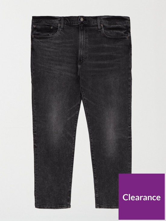 front image of levis-big-amp-tall-502-taper-fit-jeans-black