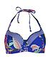  image of pour-moi-ultramarine-reef-halter-lightly-padded-underwired-top
