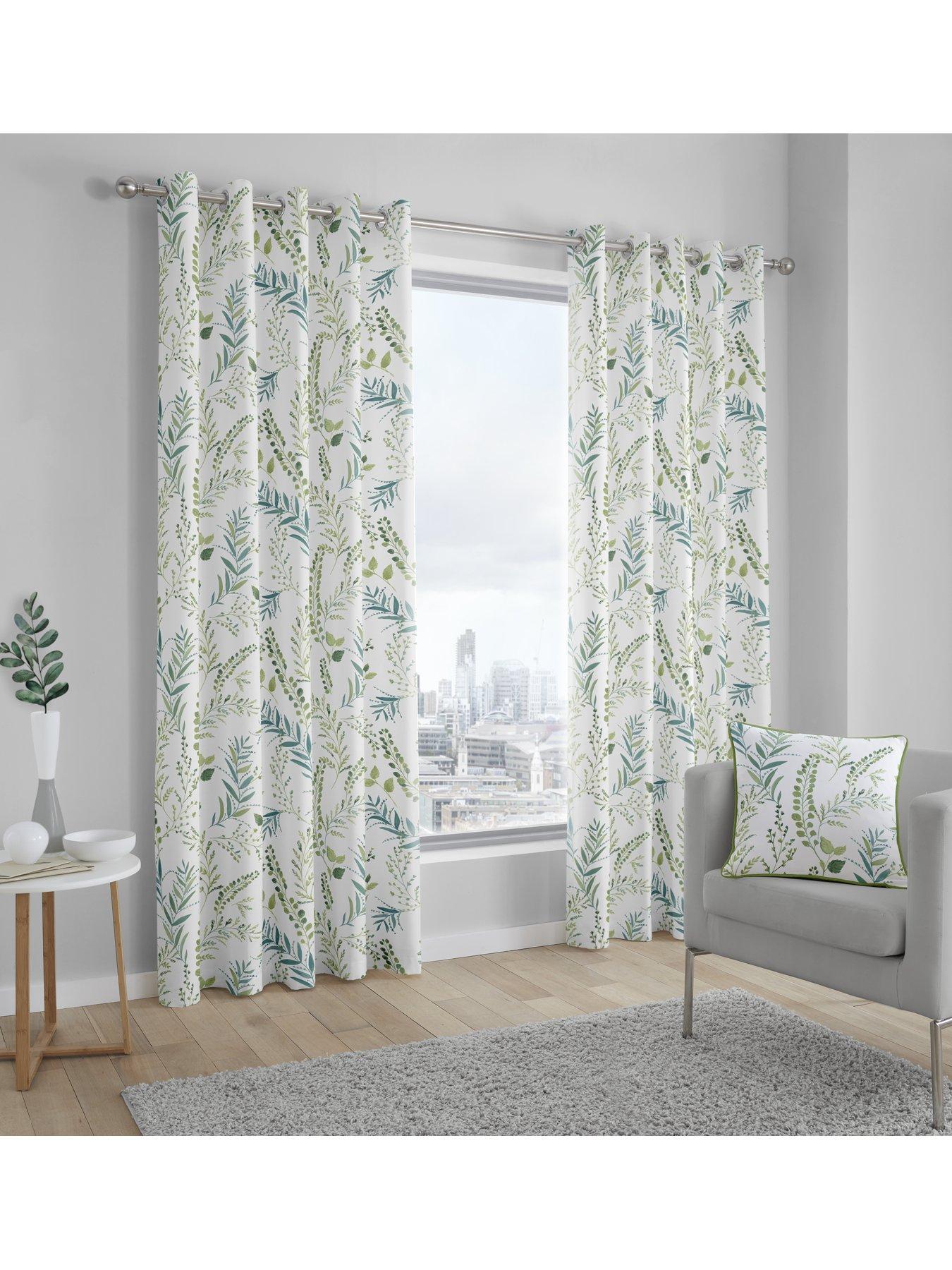 Fusion Fernworthy Lined Eyelet Curtains