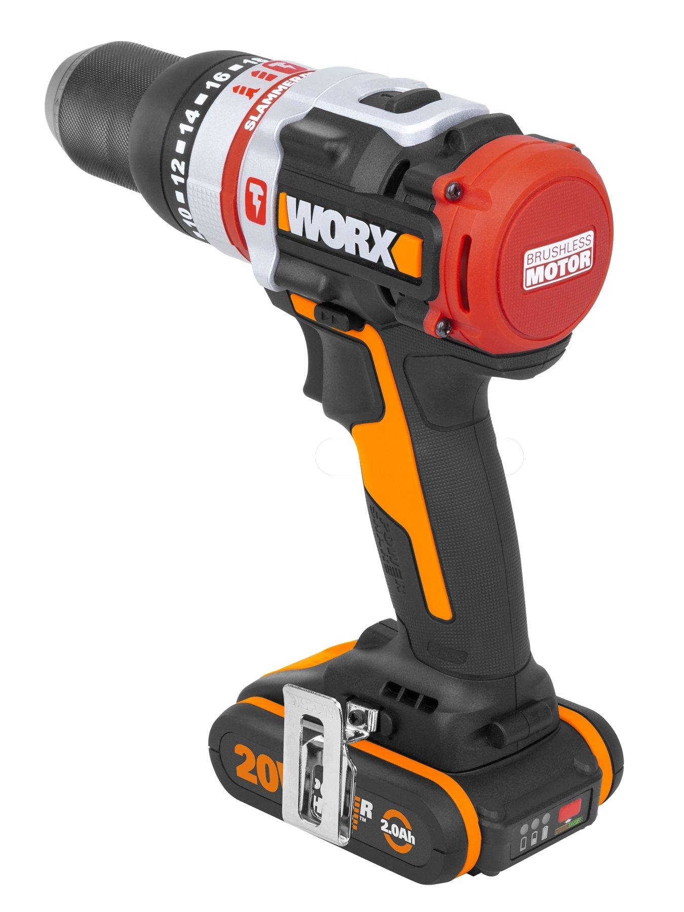 Image 3 of 7 of Worx 20V PowerShare 55Nm Cordless Brushless Hammer Drill with x1 2.0Ah Battery &amp; Charger