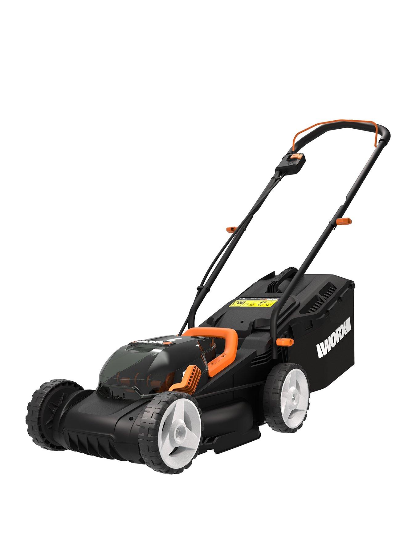 Worx 40V PowerShare 34cm Cordless Lawn Mower 400m2 with x2 2.0Ah Battery  &  Charger