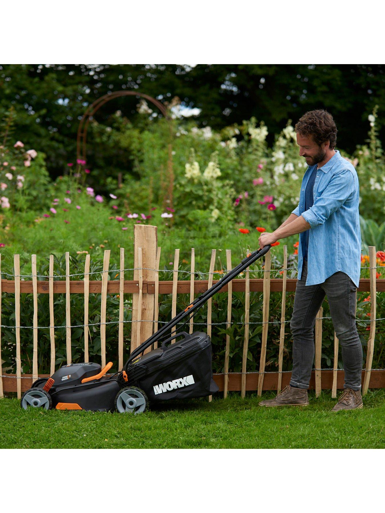 Worx Cordless 34cm Dual Battery Lawn Mower WG779E.2 littlewoods