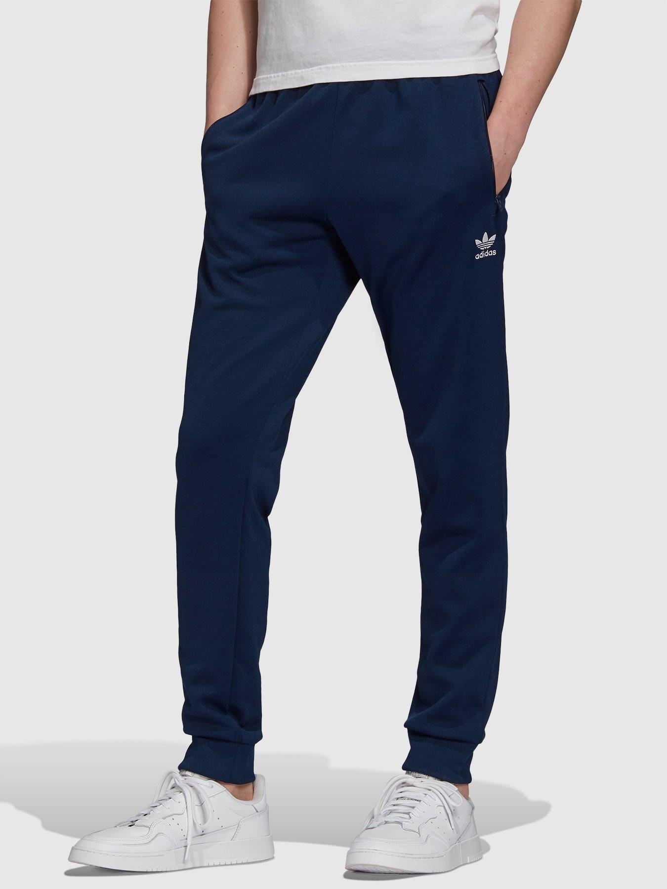 navy adidas jogging bottoms