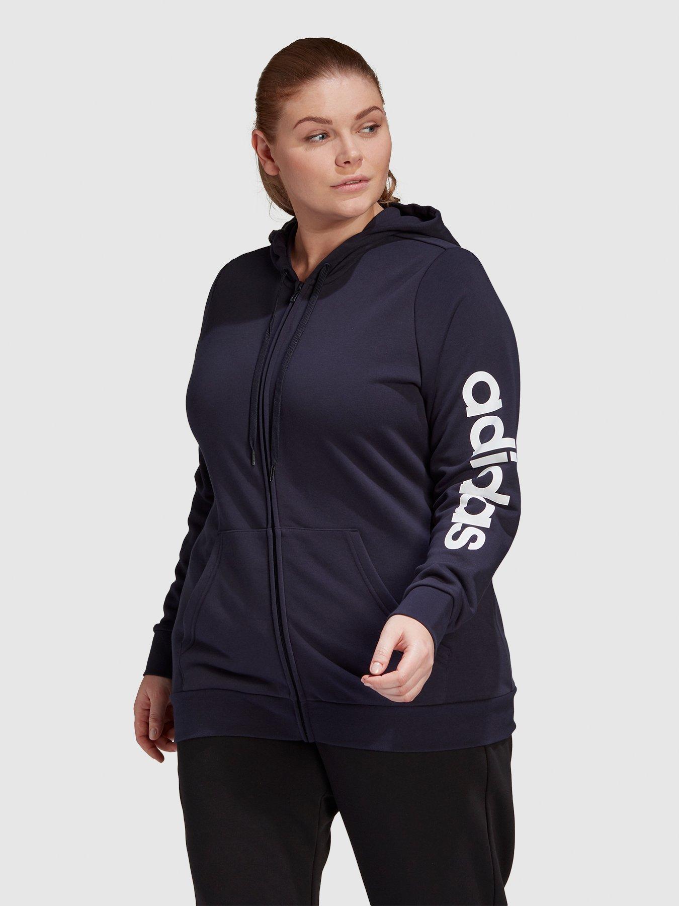 essentials linear full zip hoodie