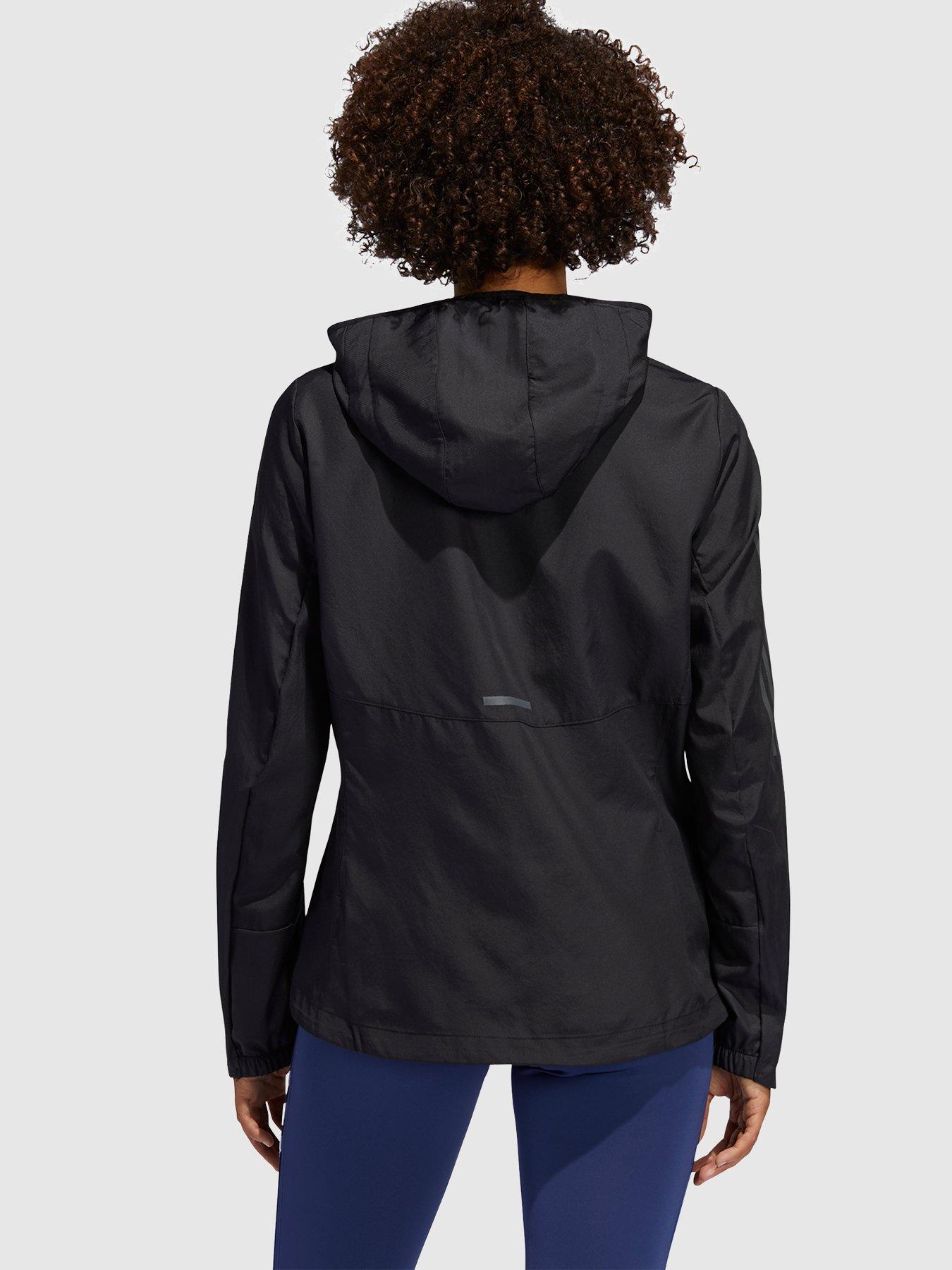 adidas own the run jacket black