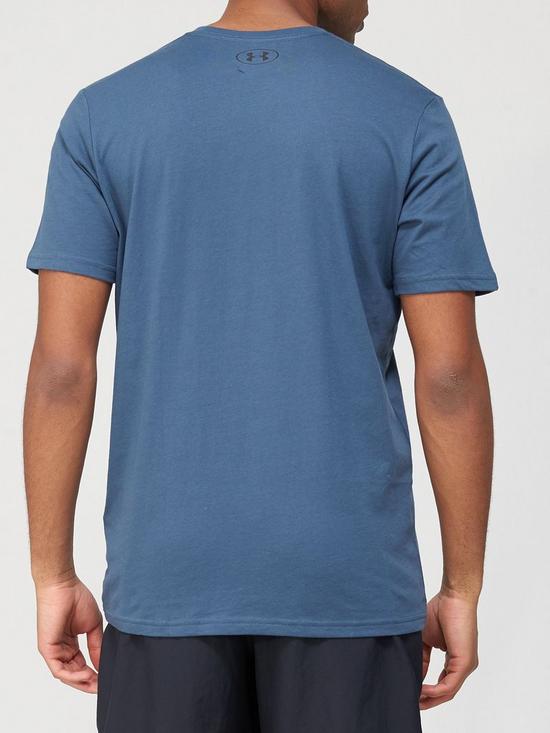 stillFront image of under-armour-sportstyle-left-chest-logo-t-shirt-blueblack