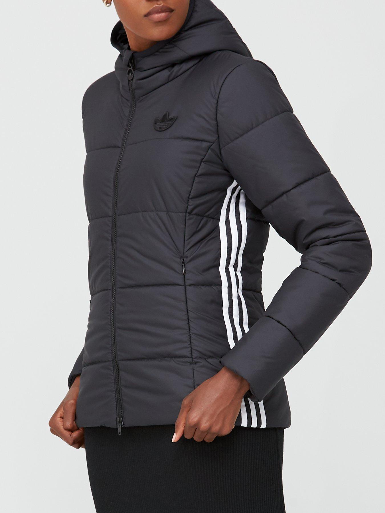 adidas originals slim fit padded jacket in black