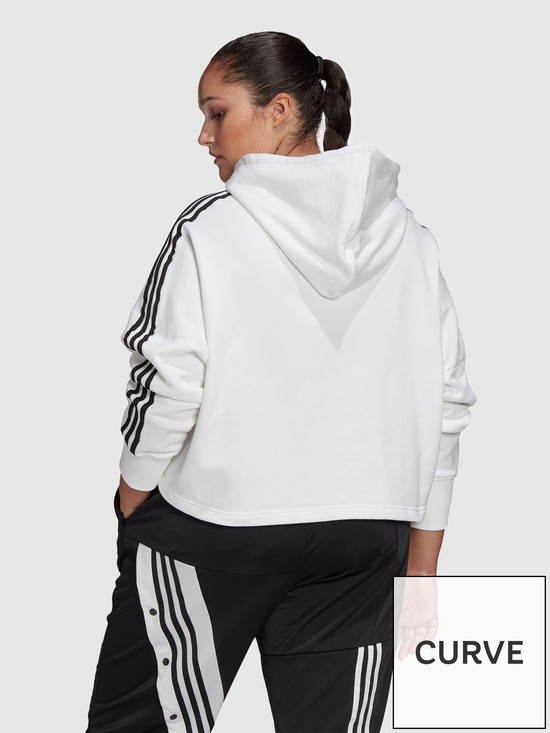 stillFront image of adidas-originals-plus-cropped-hoodie-white