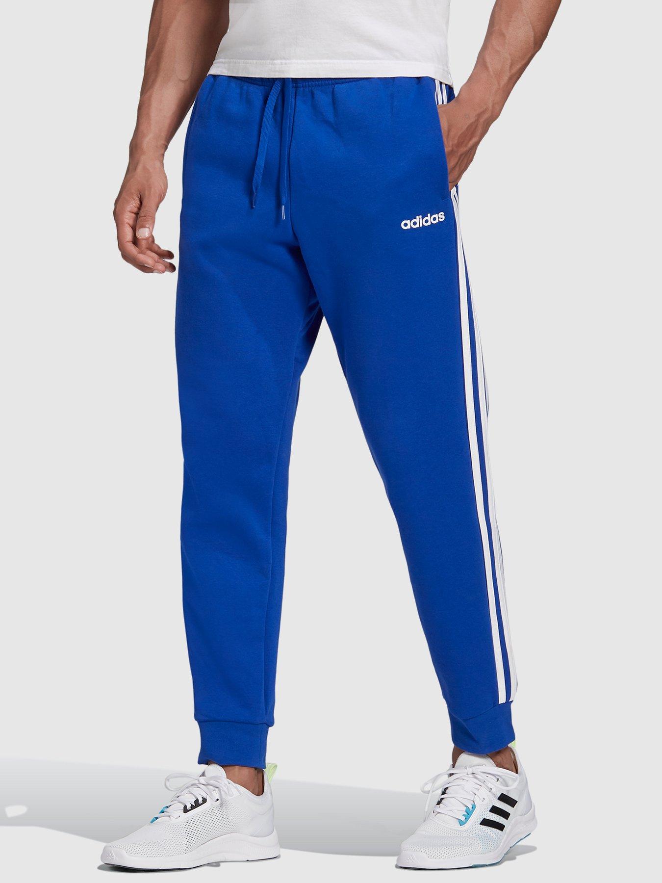 blue stripe adidas pants