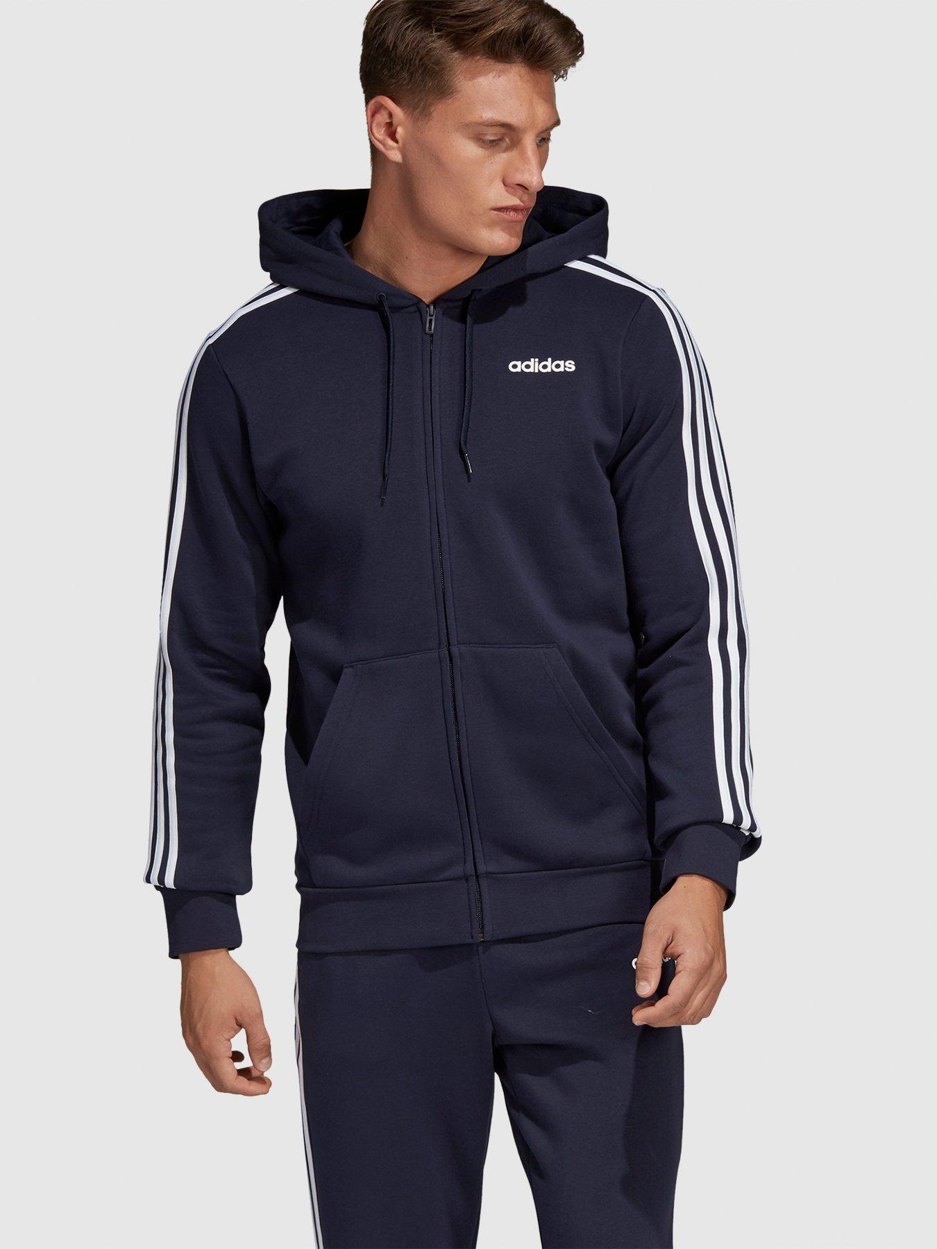 adidas essentials hoodie blue