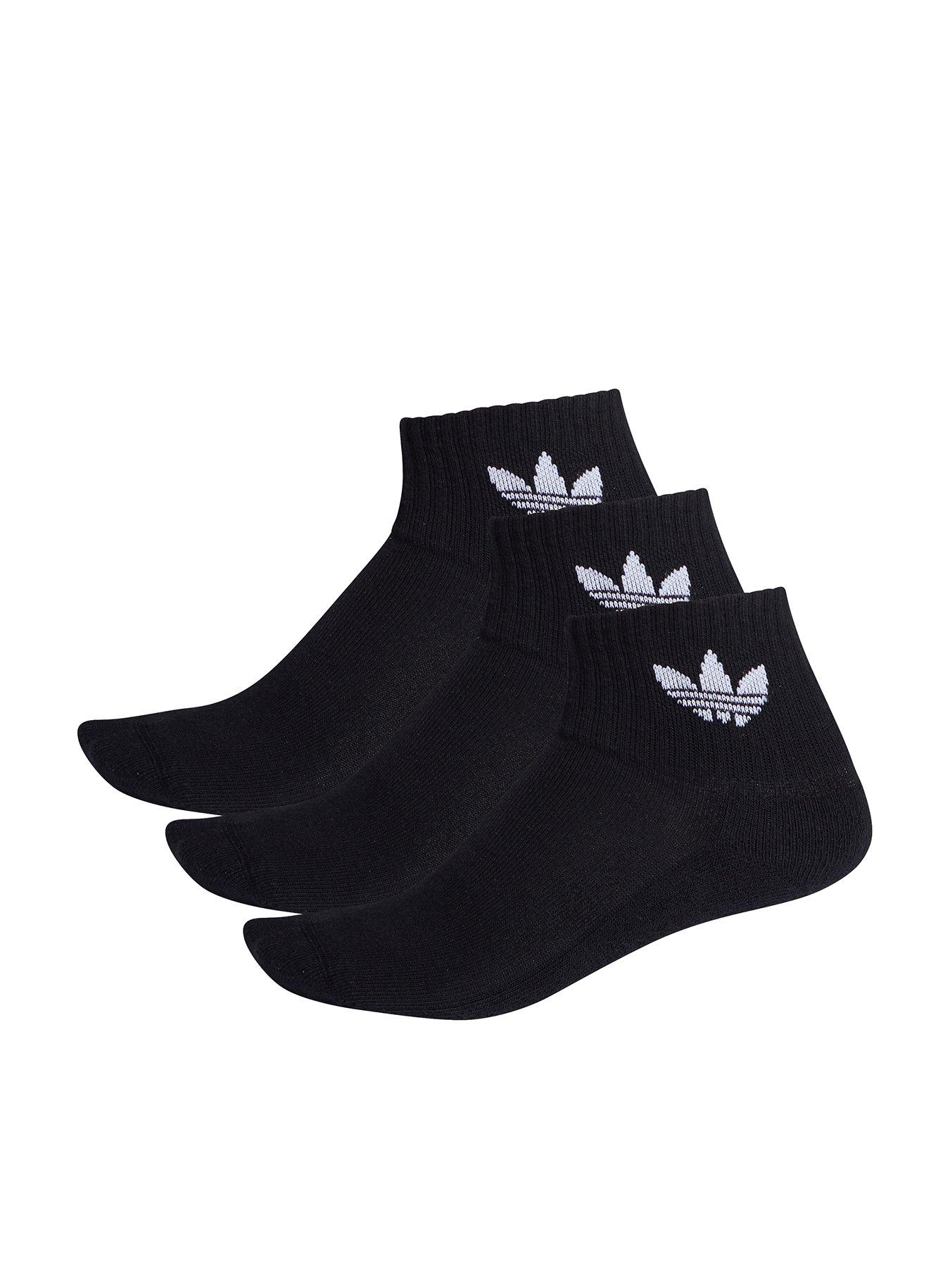 undefined Unisex 3 Pack Mid Ankle Socks - Black