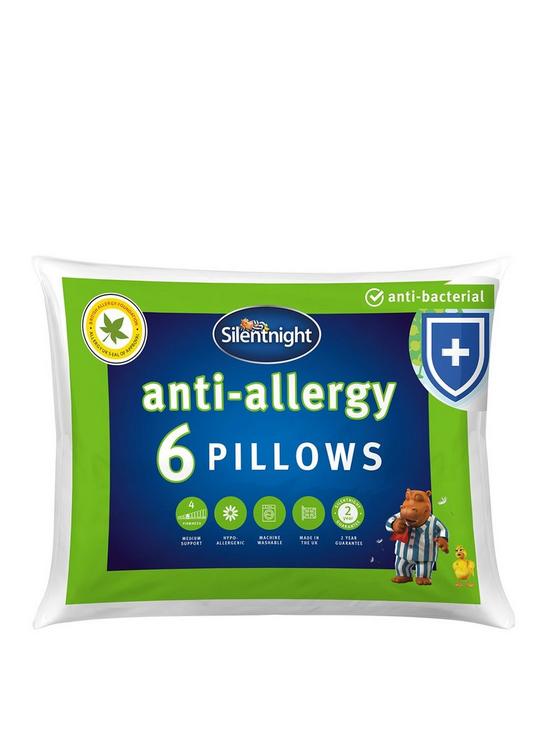 front image of silentnight-anti-allergy-pillows-ndash-pack-of-6