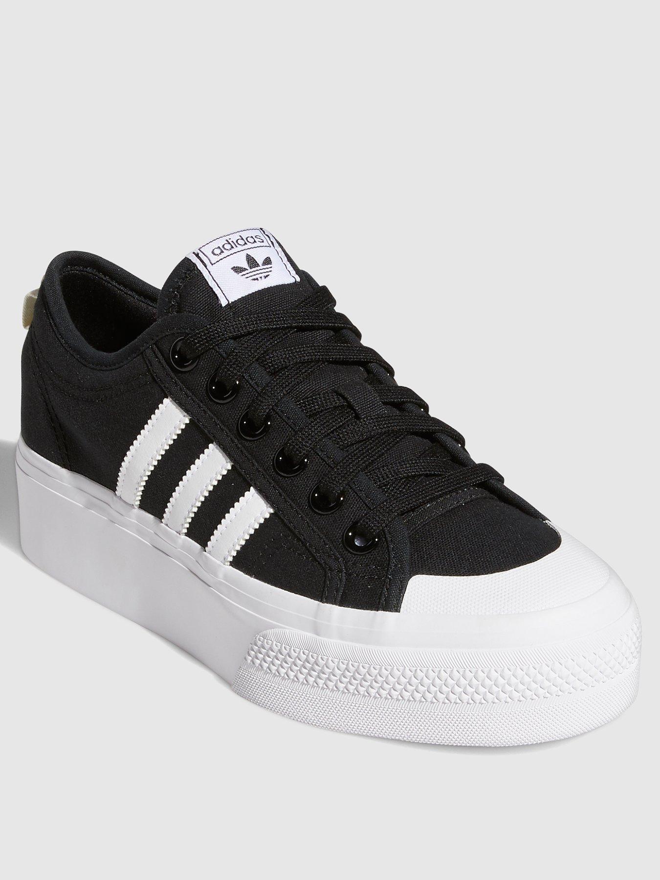 Nizza Low Adidas Nizza Trainers Black Adidas Originals Womens