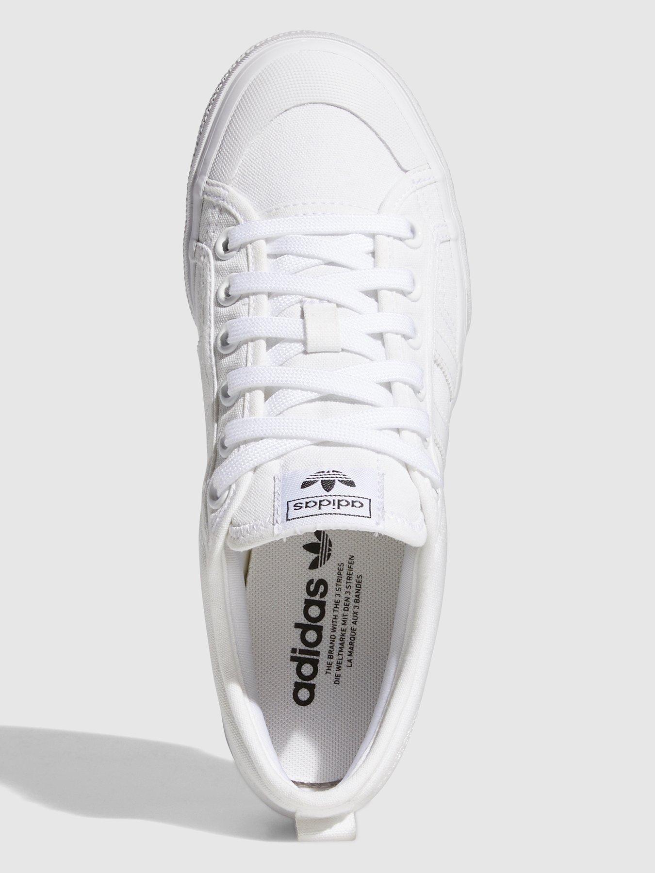 adidas Originals Womens Nizza Platform Trainers White Littlewoods