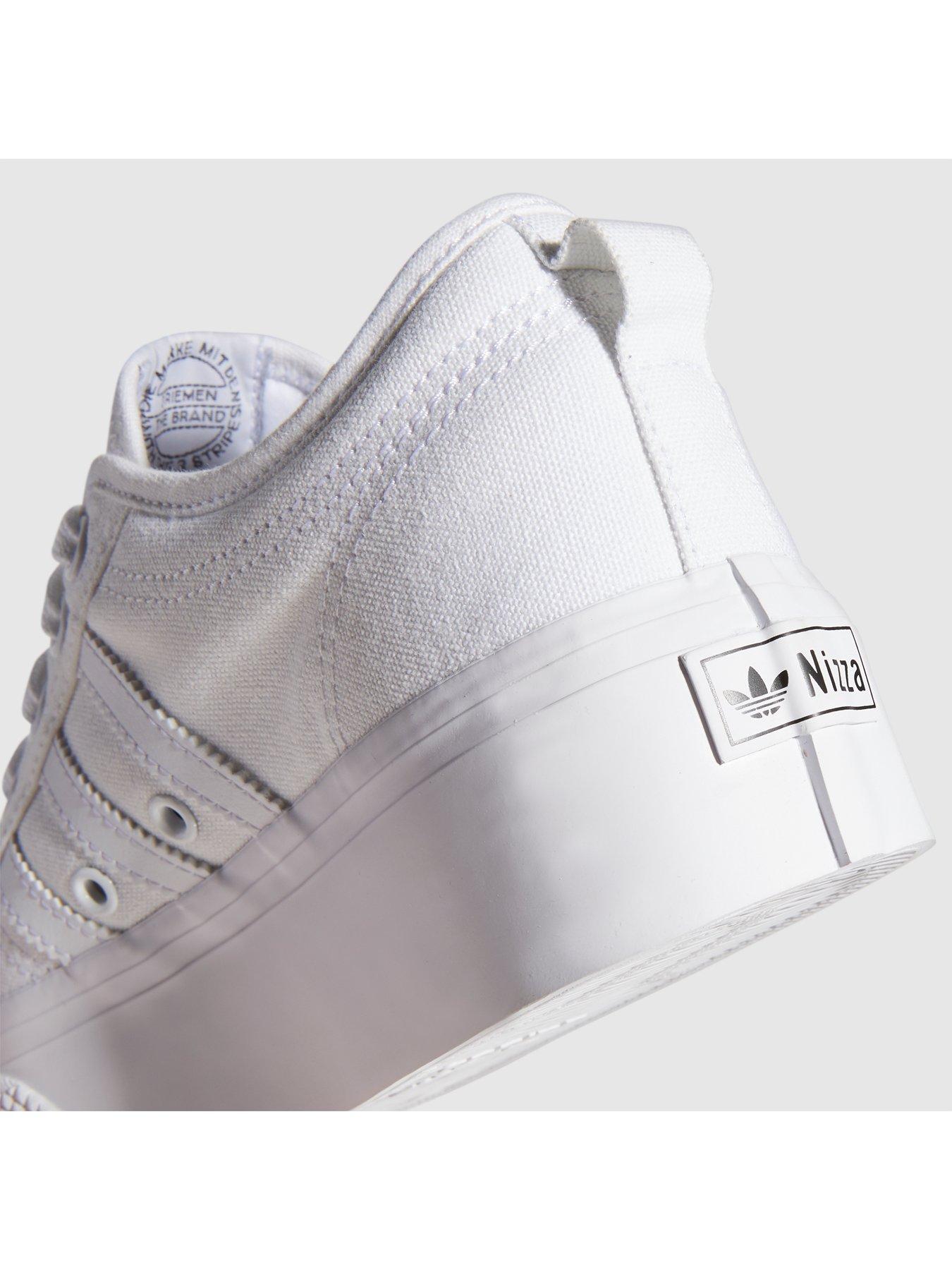 adidas Originals Womens Nizza Platform Trainers White Littlewoods