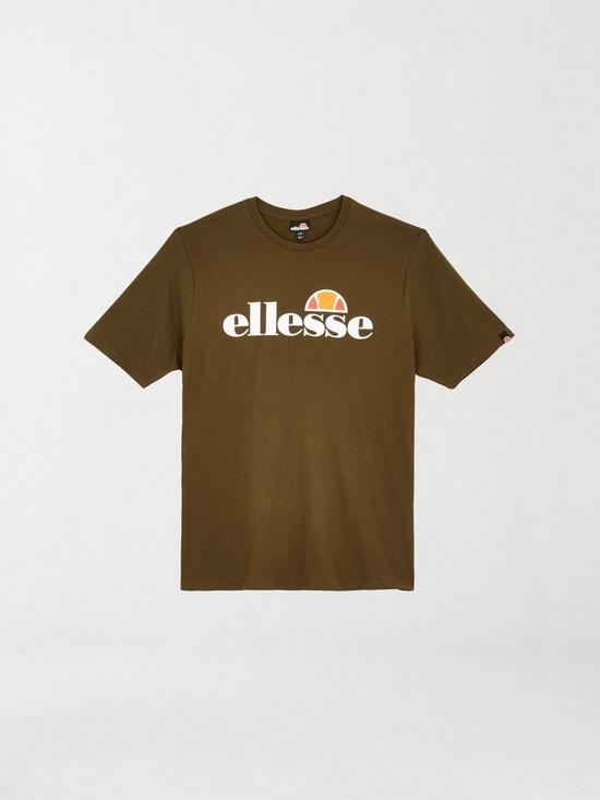 front image of ellesse-plus-size-prado-t-shirt-black