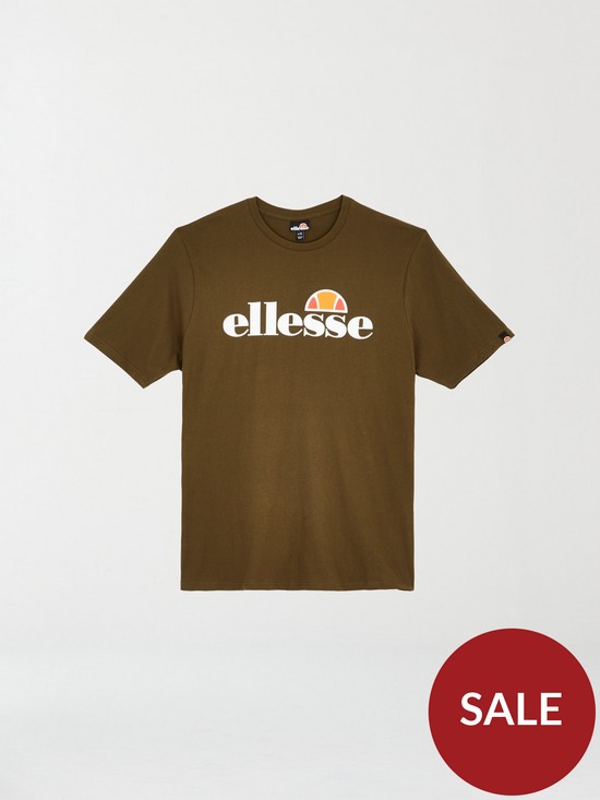 front image of ellesse-plus-size-prado-t-shirt-black