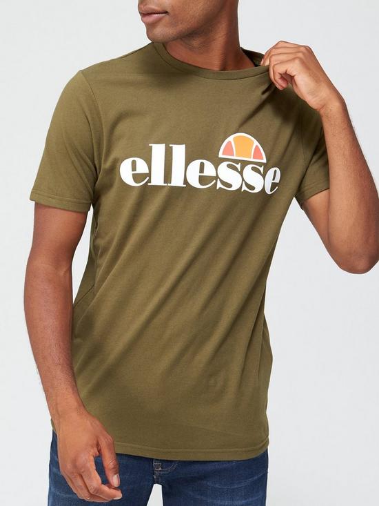 front image of ellesse-prado-t-shirt-khaki