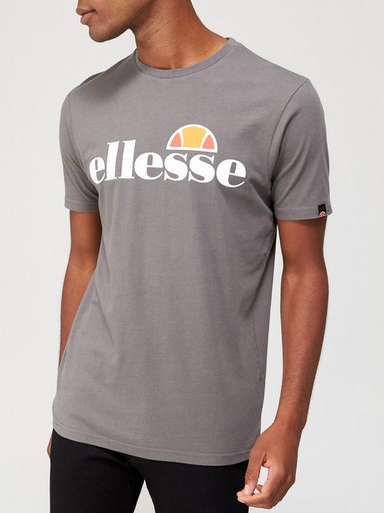 front image of ellesse-prado-t-shirt-dark-grey