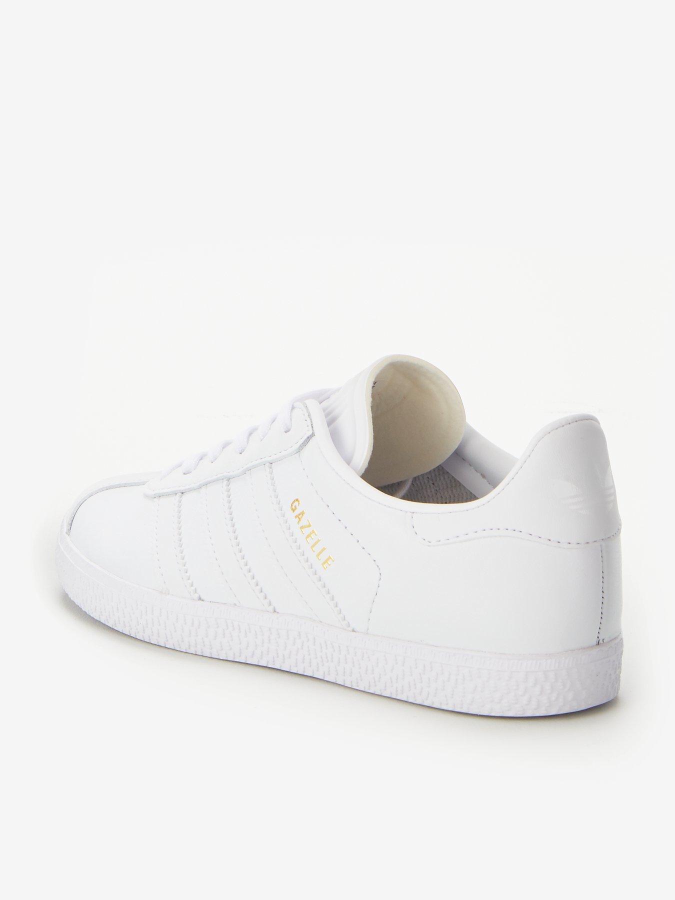 adidas Originals Unisex Junior Gazelle Trainers White White littlewoods