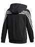  image of adidas-boysnbsp3-stripes-full-zip-hoodie-black