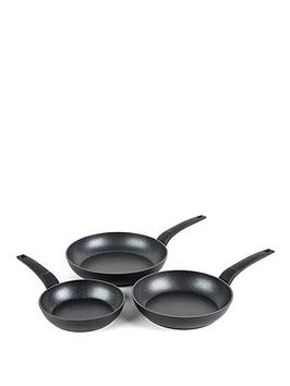 Salter Salter 3 Piece Marble Gold Non-Stick Frying Pan Set Picture