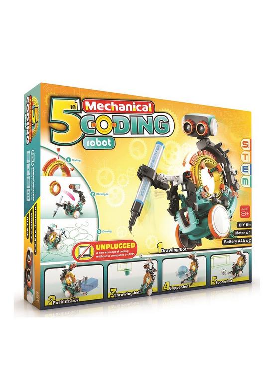 front image of 5-in-1-mechanical-coding-robot