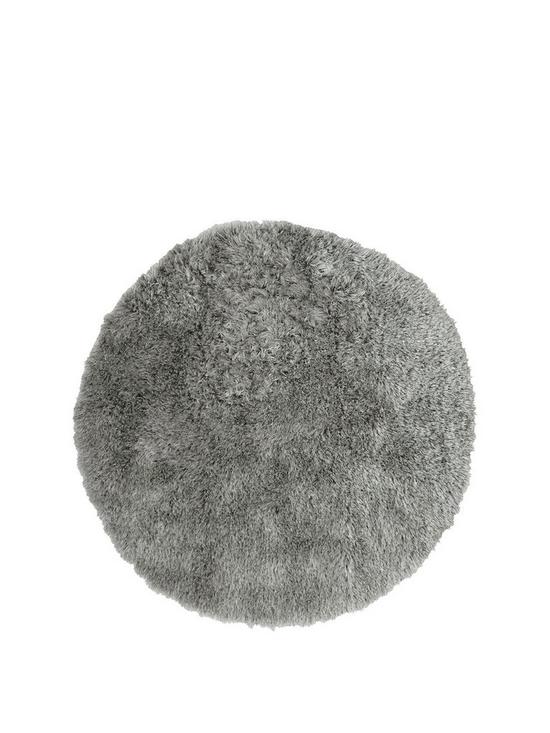 front image of everyday-circle-rug-grey
