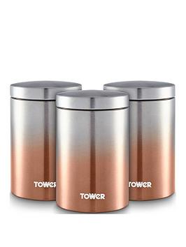 Tower Tower Infinity Ombre Set Of 3 Canisters &Ndash; Copper Picture