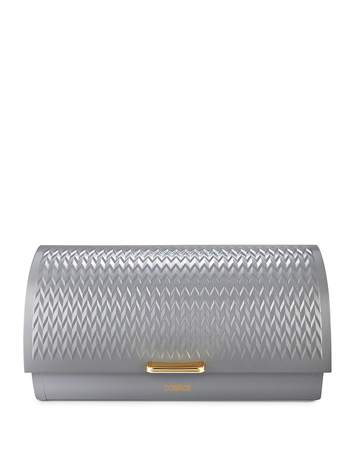 Tower Empire Roll-Top Bread Bin – Grey