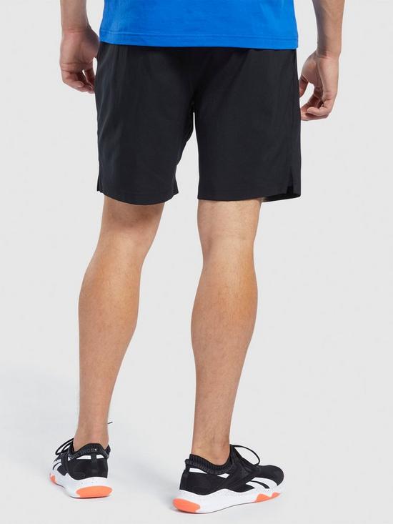 stillFront image of reebok-workout-woven-shorts-black