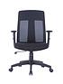  image of alphason-laguna-fabric-and-mesh-back-chair-black