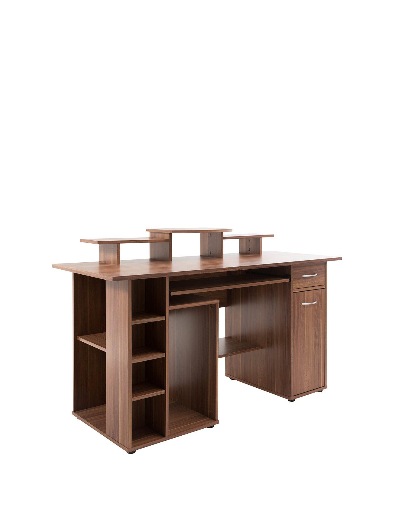 Alphason San Diego Desk Walnut Effect Littlewoods Com