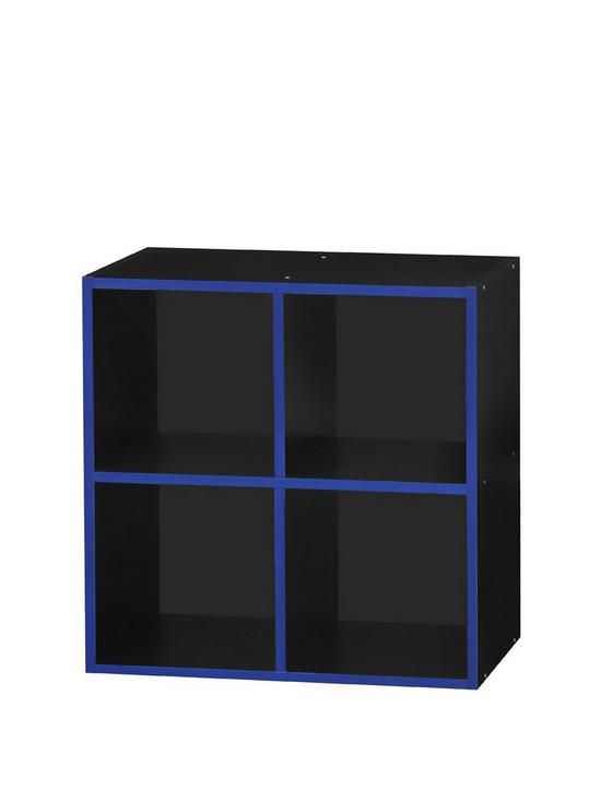 front image of lloyd-pascal-virtuoso-4-cube-storage-with-blue-edging