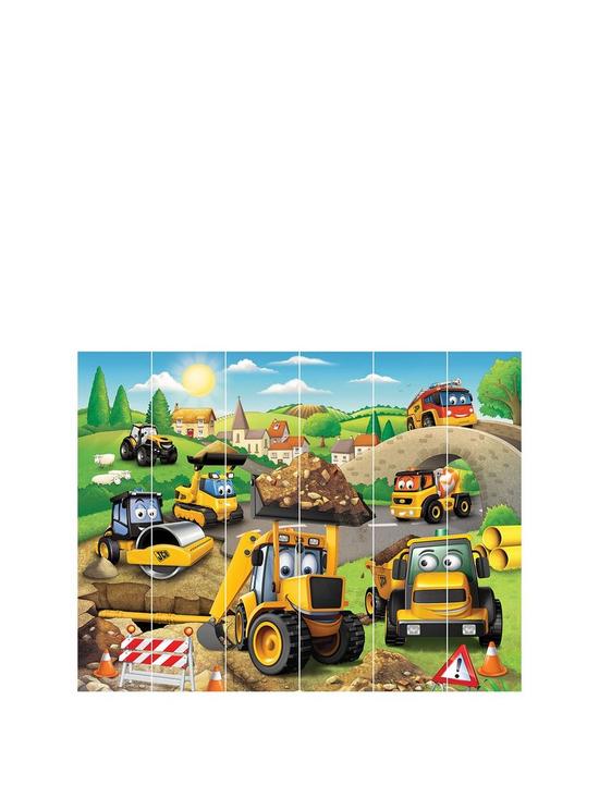 front image of walltastic-my-first-jcb-wall-mural