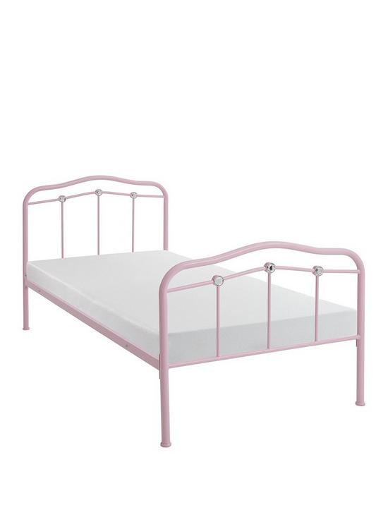 front image of millie-kidsnbspmetal-single-bed-frame