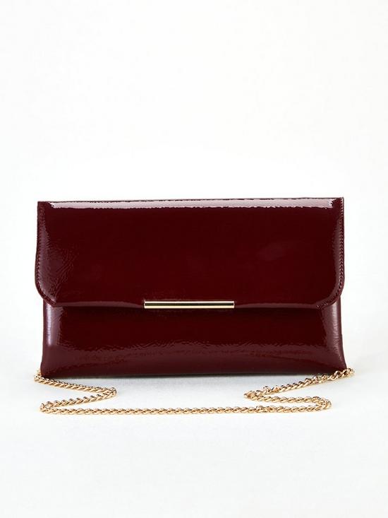 front image of v-by-very-katrina-clutch-bag-burgundy