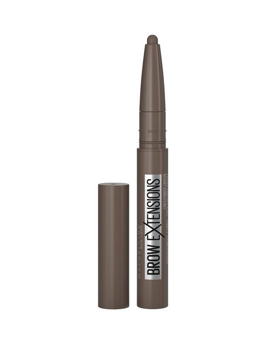 front image of maybelline-brow-extensions-eyebrow-pomade-crayon