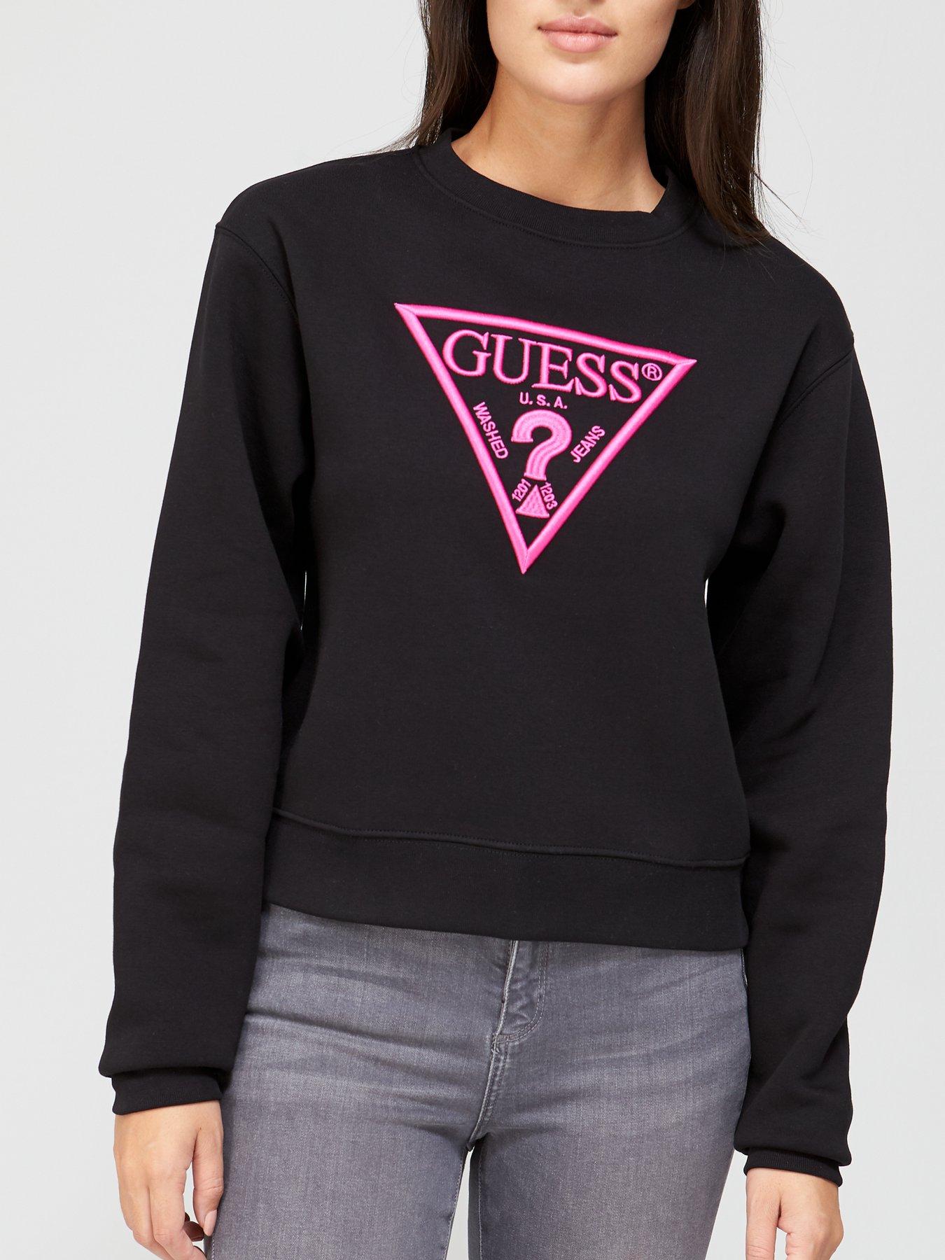 guess triangle logo sweatshirt