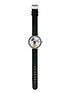  image of disney-mickey-mouse-hand-mover-dial-black-leather-strap-watch